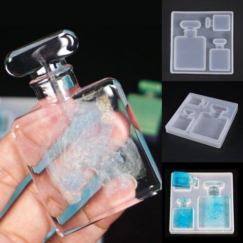 Perfume Bottle Mold Gemstone Patch Mold DIY Crystal Epoxy Resin Glue Crafts Decoration Pendant Making Silicone Molds