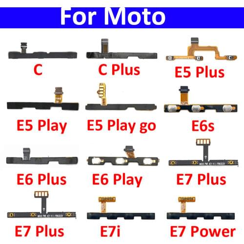 Power On Off Button Volume Side Key Flex Cable For Moto E4 Z3 E6 E7 G9 Plus X3 X2 Play G 5G G30 One Hyper Action Fusion Plus