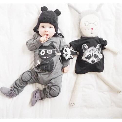Big Big Wolf Baby Boy Rompers Newborn Jumpsuits Bebe Roupas Baby Girl Clothes 100% Cotton Fashion Cartoon Clothing For Baby
