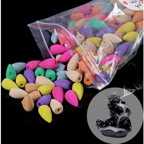 Colorful Fragrance Scent Tower Incense Mixed Scent Aromatherapy with Incense Burner C1