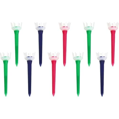 MagiDeal 10 Pieces 80/60mm PE Plastic Golf Tee Tees Club Accessories Ball Nails Holders Golf Ball Nail Holder