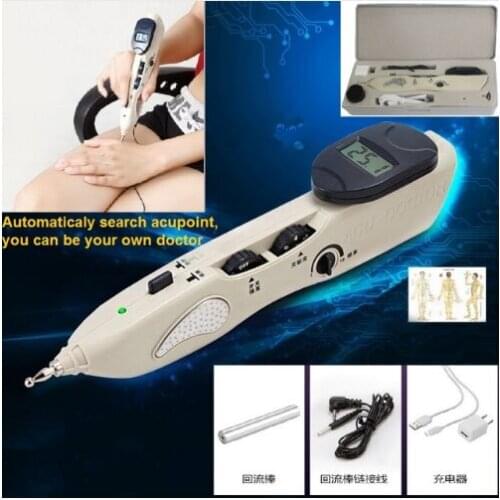 Upgraded Rechargeable Massage acupoint pen Point Detector Digital Display electronic acupuncture needle point stimulator machine
