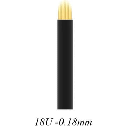 Gold Microblading Needles Kit Lâminas 14/18U Flex Agulhas Tebori Microblading Micro Needling for Microblading Embroidery Pen