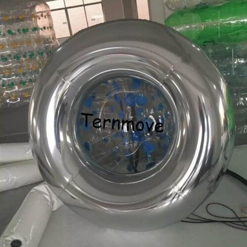 Inflatable silver mirror tube for decoration shiny Swim Ring Adult tube circle Tube pool Giant inflatable pvc Ring Pool Toys