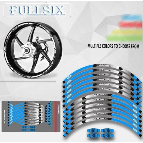 Motorcycle front and rear wheels Edge Outer Rim Sticker Reflective Stripe Wheel Decals For YAMAHA XSR