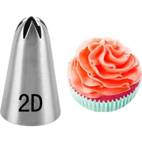 2D big size DIY Cream Cake Icing Piping Nozzles Pastry Tips Fondant Cake Decorating Tip Stainless Steel Nozzle Baking Molds