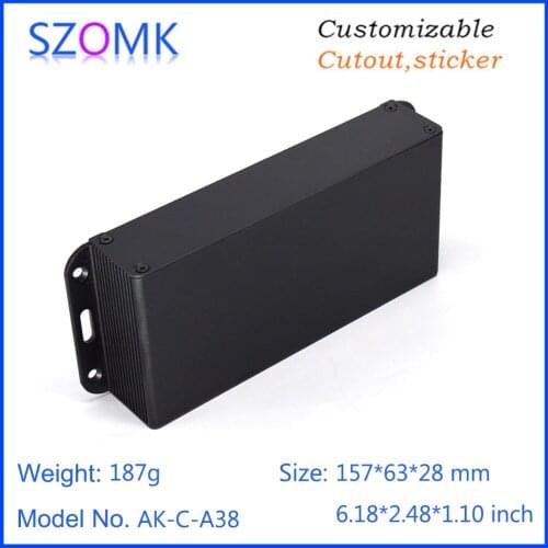 4 pcs, 28*157*63mm wall mounting aluminum enclosure box electronics extruded aluminum profile housing for electronic device