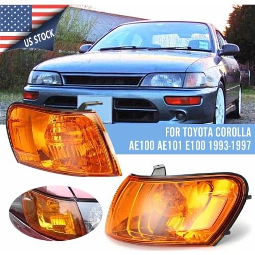 Pair Car Front Corner Lamp Lights Fit for Toyota Corolla AE100 E100 AE101 1993 1994 1995 1996 1997 Signal Lamp No wire harness