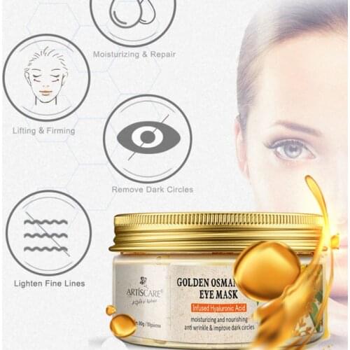 ARTISCARE Gold Osmanthus Eye Mask Remove Dark Circles Facial Hyaluronic Acid Moisturizing Eye Patches Anti-Puffiness Eye Care