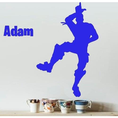 Personalized Name Wall Sticker X-box Ps4 Decals Fortress Gamer Kids Room Decoration Nursery Vinyl Decal Child Bedroom Mural