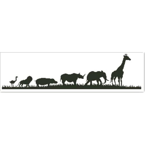 Wildlife parade cross stitch package animal 18ct 14ct 11ct white fabric cotton silk thread embroidery DIY handmade needlework