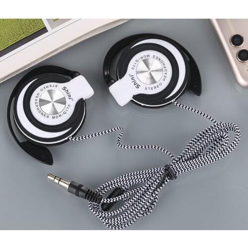 Shini Q140 3.5mm Wired Headphones HIFI Heavy Bass Headset Over-ear Adjustable Ear hook Earphones Music Earphone for Phone