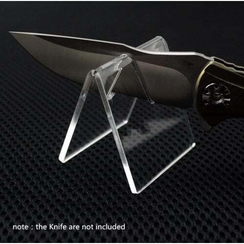 Clear Acrylic Folding Knife Display Stand Holder Pocket Knives Small Showcase Rack Collectible Post Cards Plates Holders