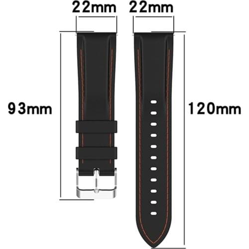 22MM Stylish Silicone Watch Strap Multi-color Replacement Wrist Band Bracelet for Huawei Watch 3/ Watch 3 Pro Watch Accessories