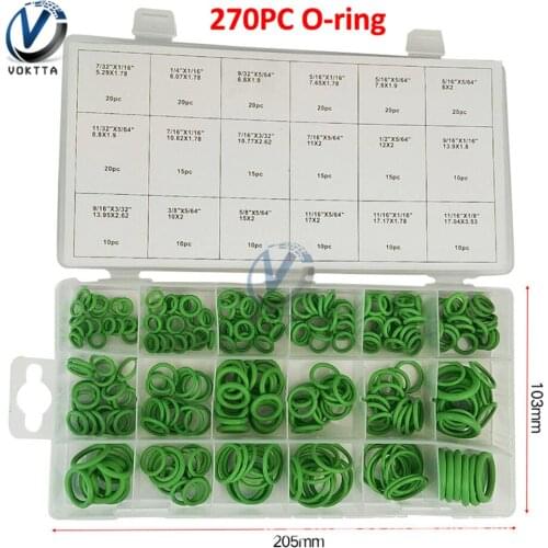 270 Pcs/set Rubber O Ring Washer Seals Watertightness Assortment o rings Gasket Washer 18 Different Size Gaskets With Case Kit