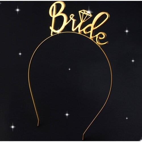 Bride To Be Bridesmaid Tiara Crown Hair Jewelry Headband Bachelorette Hen Party Wedding Bridal Shower Decoration Girl Night Gift