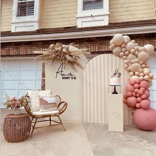 Double Apricot Latex Ballon Arch Mommy To Be Retro Pink Balloons Garland Baby Shower Party Decoration Wedding Supplies 86/102pc
