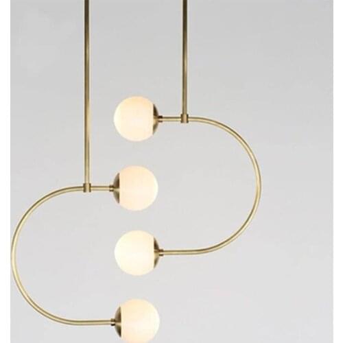 Nordic crystal crystal hanging lamp copper christmas balls lustres hanglampen living room decoration ventilador de techo