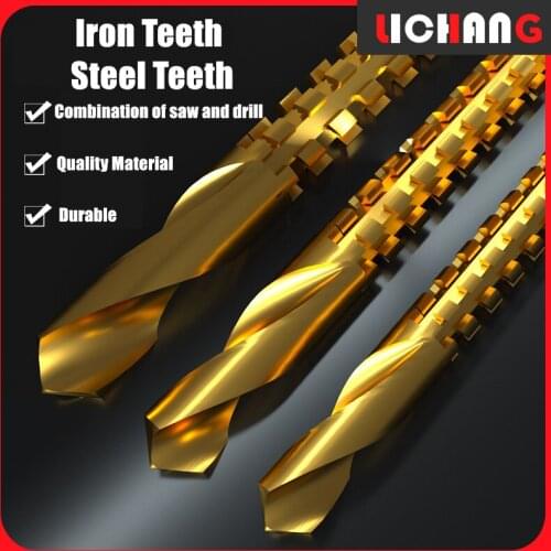 LICHANG Titanium Plating Mini Twist HSS Drill Bit Woodworking for Solid Wood Board Spiral Screw Metric Composite 3mm 4mm 5mm 6mm