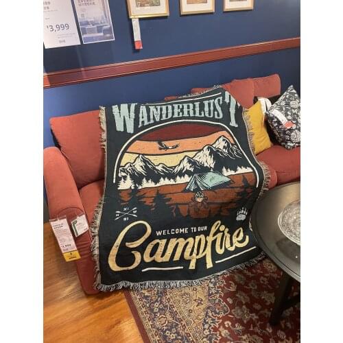 Outdoor Pinic Mats Blanket Camping Mountain Tent Throws Blanket Wall Hanging Tapestry Home Art Carpet