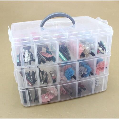 1PC Transparent Plastic Storage Box 3 Layer Detachable Finishing Box Multi - Function Jewelry Screws Sundries Organizers