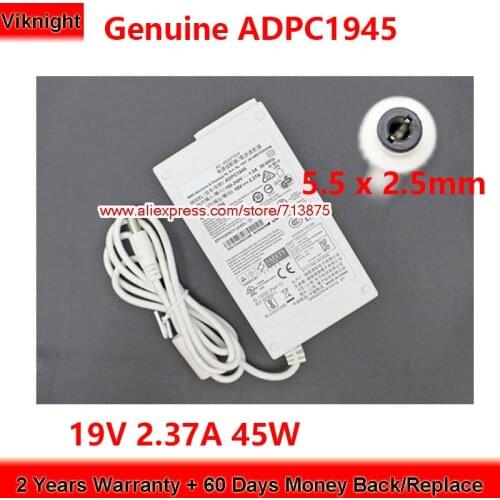 Genuine White ADPC1945 45W Charger 19V 2.37A AC Adapter for Philips 237E4Q 247E4L 224E5Q 234E5EDSB Monitor Power Supply