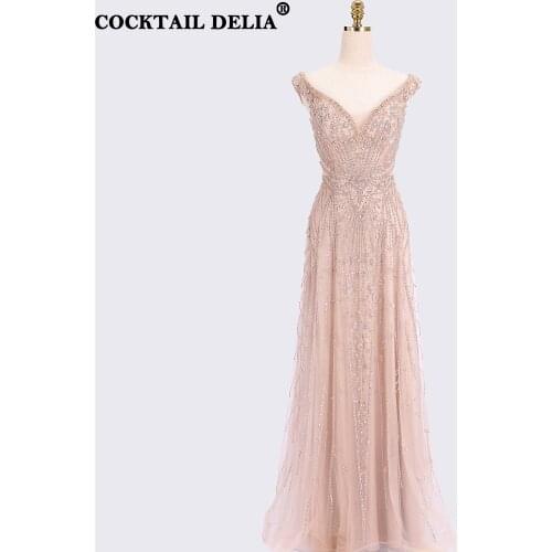 Champagne Boat Neck Evening Dresses Long Luxury Elegant 2021 Party Gown For Women Celebrity Ceremony Prom Dresses A-Line