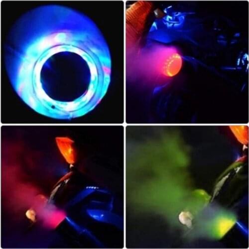 1pcs Motorcycle LED Light Red Motorbike Exhaust Pipe Lamp Warning Firing Indicators Scooter Refit Torching Thermostability Light