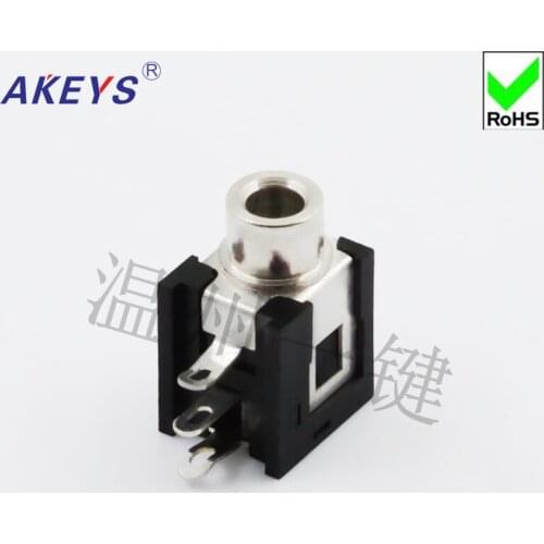 10 PCS PJ-3076 Headphone Socket Audio 3.5mm Stereophonic Base Power Socket Connector Panel Installation Type