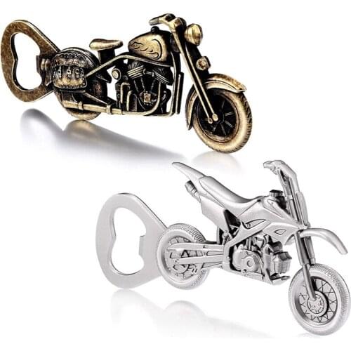 2 Pieces Motorcycle Bottle Opener with Classic Nostalgic Design Vintage Bottle Opener for Men Husband Retro Decoration