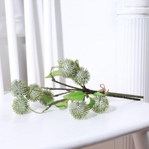 3 Pcs/Lot Artificial plants Plastic gum green fruit thorn ball Diy Wedding plant wall fake plants garden decoration ruit ball