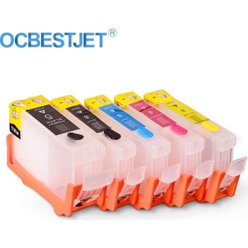 5Colors/Set PGI-5 CLI-8 Refillable Ink Cartridge With ARC Chip For Canon IP3300 IP4200 IP4300 IP4500 IP5300 IX4000 IX5000 MP970