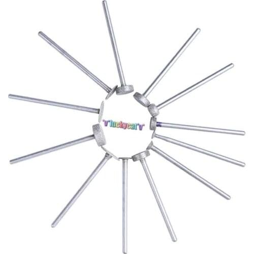 6pcs Dental Lab Assorted Diamond Burs Millers Tooth Drill Jewelers 2.35mm New