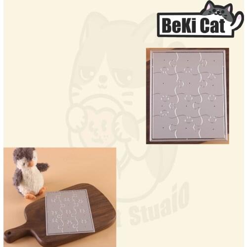 A2 and A6 Puzzle Card Front Cutting Dies Stencils for DIY Scrapbooking photo album Decorative DIY Paper Cards