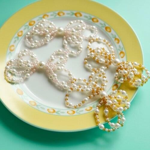 Highlight hand-made big bow earrings accessories retro exquisite hairpin handmade DIY materials