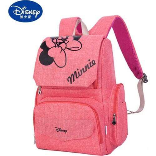 Disney Mickey Minnie Diaper Bag Backpack Mommy Bag Fashionable Large Capacity Handbag Multifunctional Practical Outing Backpack