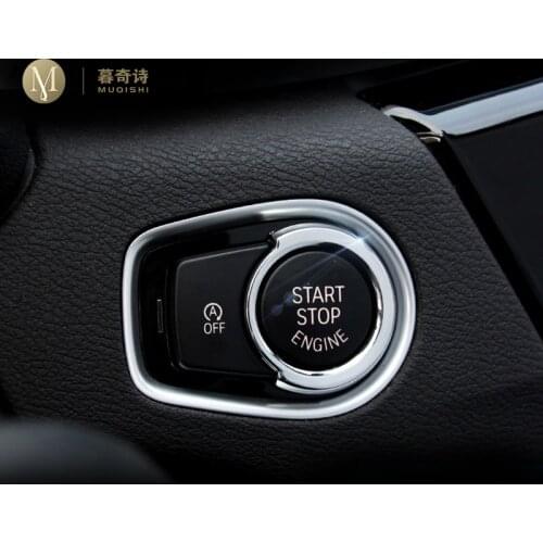 For BMW F30 F31 F33 F34 F36 F48 G30 G31 G01 G05 interior One-click start button Decorative circle Refit Accessories stainless st