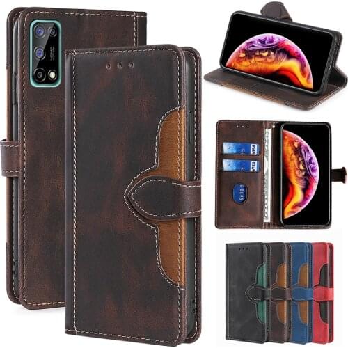 Leather Case For OPPO Realme 5 6 7 Pro Wallet Card Flip Phone Cover GT X3 X7 X50 XT 5i 6i C3 C11 C12 C15 V5 C20 V11 V15 Fundas