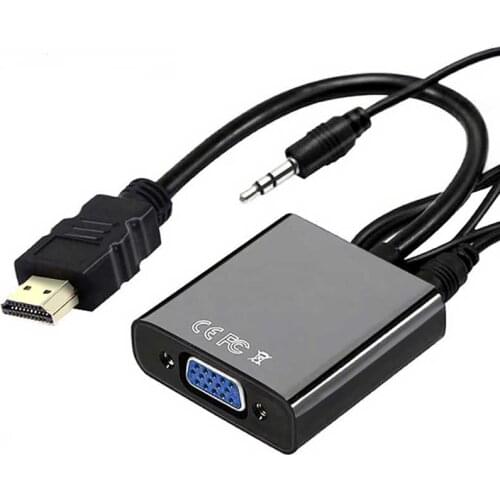 Mini Adapter Male To Famale Converter Adapter HDMI-compatib 1080P Digital to Analog Video Audio For PC Laptop Tablet