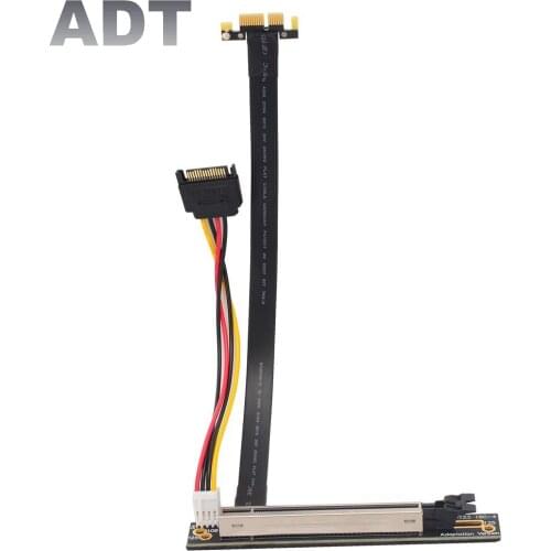 PCIe 1x to 16x Fold 90 Degree Riser Card Extension Cable Gen3.0 PCI-E x1 x16 GPU Cable for NVIDIA AMD Bitcoin Mining Card