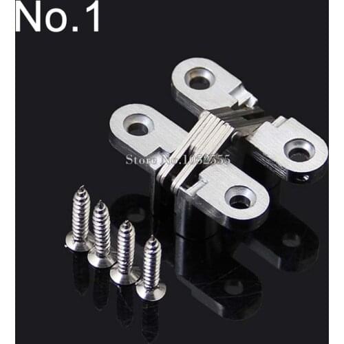 10Pieces 13x45mm Invisible Concealed Cross Door Hinge Stainless Steel Hidden Hinges Bearing 6KG For Folding Door Hidden Door K95