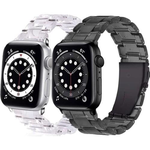 Acrylic Band for Apple Watch 42mm 44mm 38mm 40mm Strap Series 6 5 4 3 2 1/SE Wrist Bracelet for Apple iWatch SE 6 Wristband