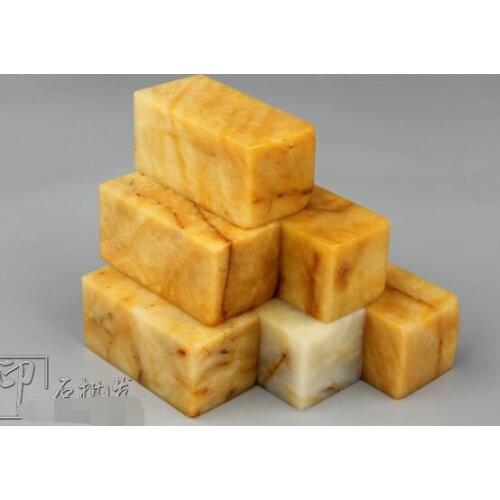 Shoushan stone seal materials specification chapter student practice carving original 2.5x2.5x5cm 10pc