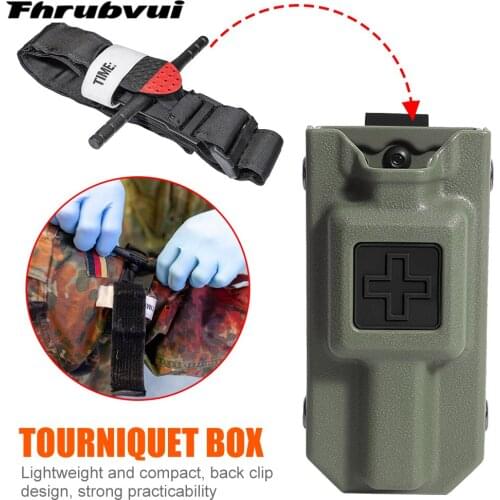 Hot Outdoor Molle EMT Tourniquet Carrier Pouch Hunting Application Tourniquet Storage Box Holder Case Tactical Quick Pull Box