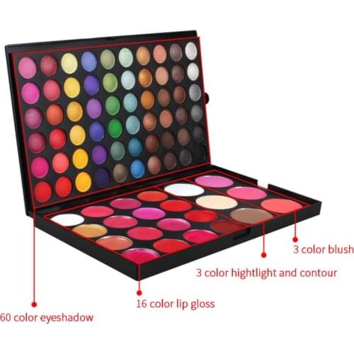 Shadows Makeup Professional Eyeshadow Pallete 82 Color Waterproof Long-lasting Matte Fine Powder Lip Gloss Foundation Makeup Kit