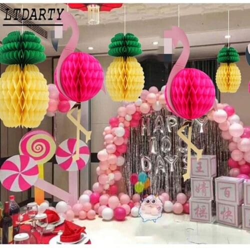 Tropical bird hanging paper ornaments Hawaii family wedding party supplies Hawaii tropical party decorations