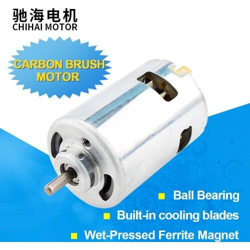 Chihai CHR-RS-887-9512T Carbon brush dc motor 18v 1100w for fighting robot,air purification power system, medical equipment