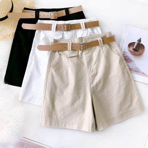 Women Summer Shorts With Belt 3 Colors DZA483