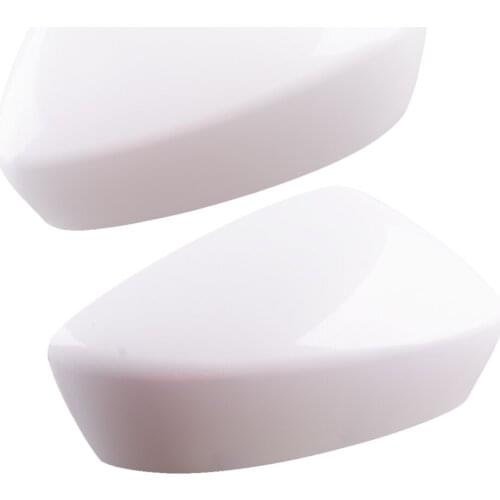 1 Pair Front Side Rearview Mirror Cover Cap Car White ABS Fit For Mazda 3 2016 2015 2014