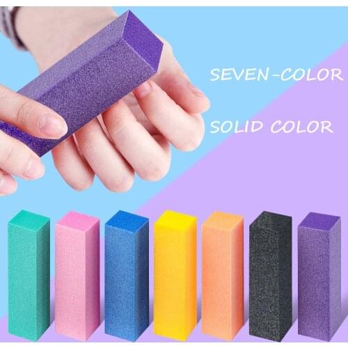 1pcs Nail Buffer Block 4 Way Nail File Buffing Sanding Buffer for Home Professional Fake Nail Manicure Pedicure Kit W-NF001